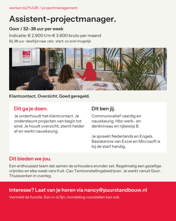 PUUR Assistent projectmanager Facebook 1 pagina BEWERKBAAR 1